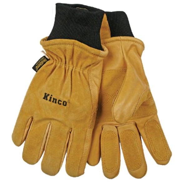 Kinco Kinco L Pigskin Leather Black/Gold Ski Gloves 901-L - main
